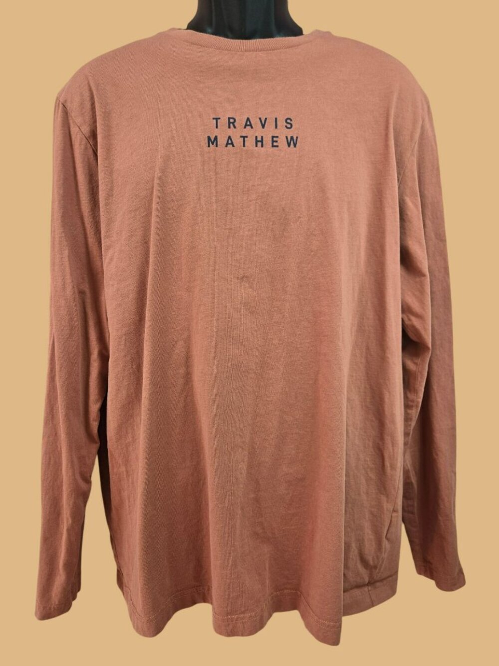 Travis Mathew Mens Long Sleeve Rust T-Shirt XL